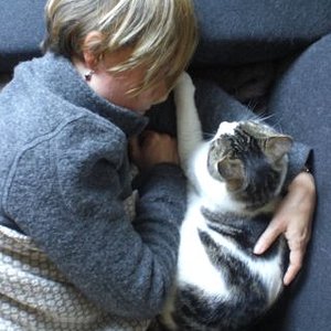 Das bin ich, mit unserer Schmusekatze Rieke