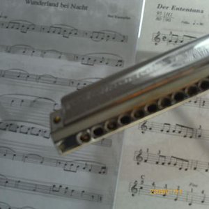 PTDC0073Dies ist eine Chromonika, die hat einen sehr schönen Klang und man kann auf ihr auch halbe Töne spielen.