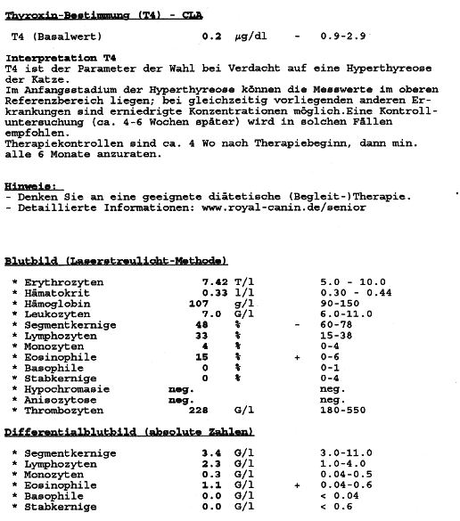 Blutbild Nici
29.11.2012
Seite 2